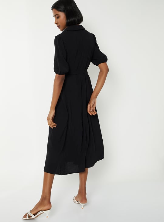 Women Solid Midi Dress