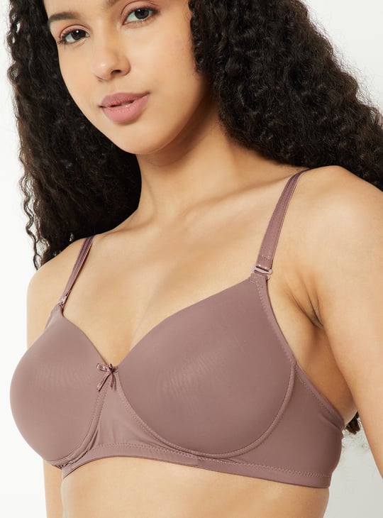 Women Solid Padded Non-Wired T-shirt Bra