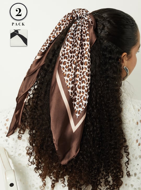 Women Printed Scarf - Pack of 2