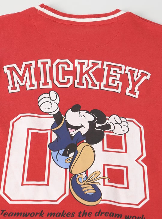 Boys Mickey Print Oversized T-shirt