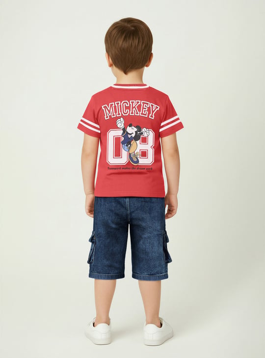 Boys Mickey Print Oversized T-shirt