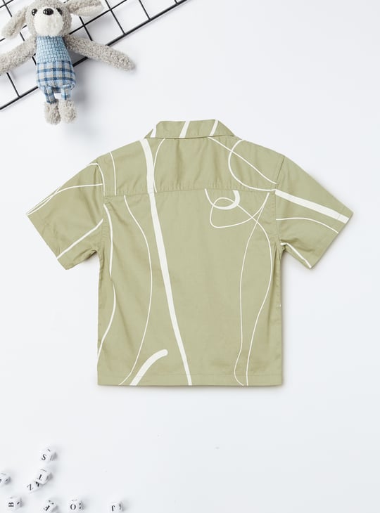 Boys Printed Oversized Shirt