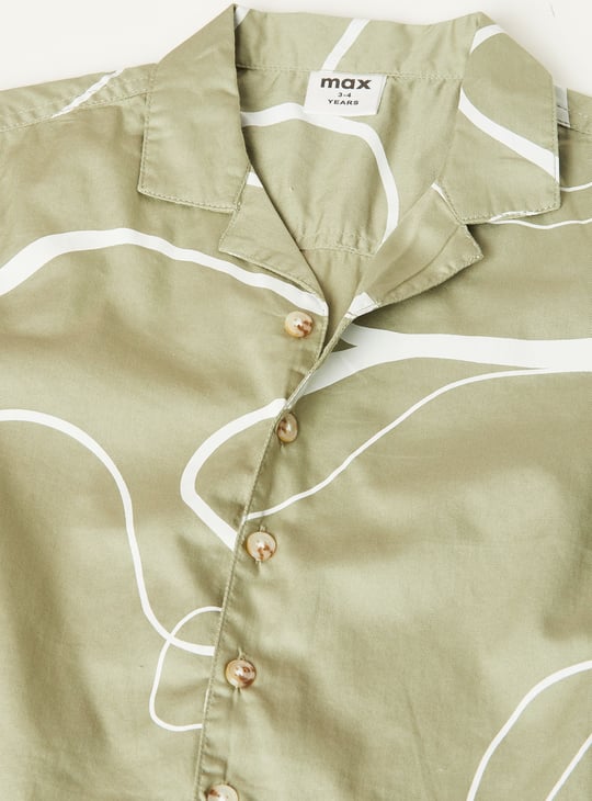 Boys Printed Oversized Shirt