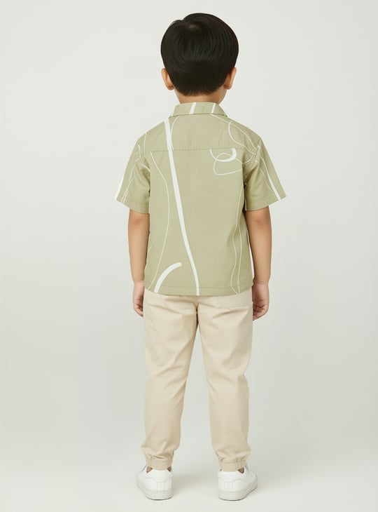 Boys Printed Oversized Shirt
