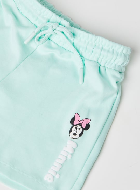 Girls Minnie Applique Shorts Set