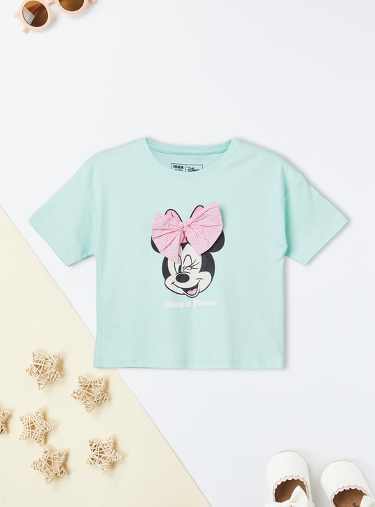Girls Minnie Applique Shorts Set