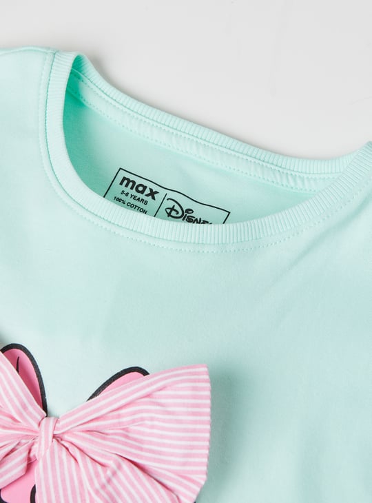 Girls Minnie Applique Shorts Set