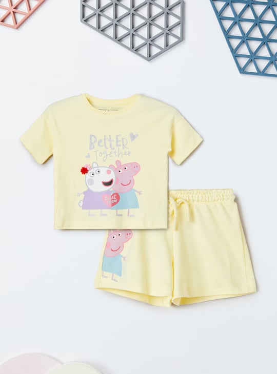 Girls Peppa Pig Shorts Set