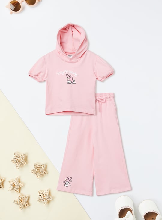 Girls My Melody Printed Trousers Set