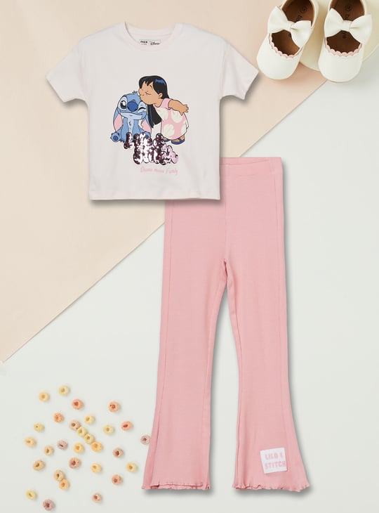 Girls Sequins Trousers Set