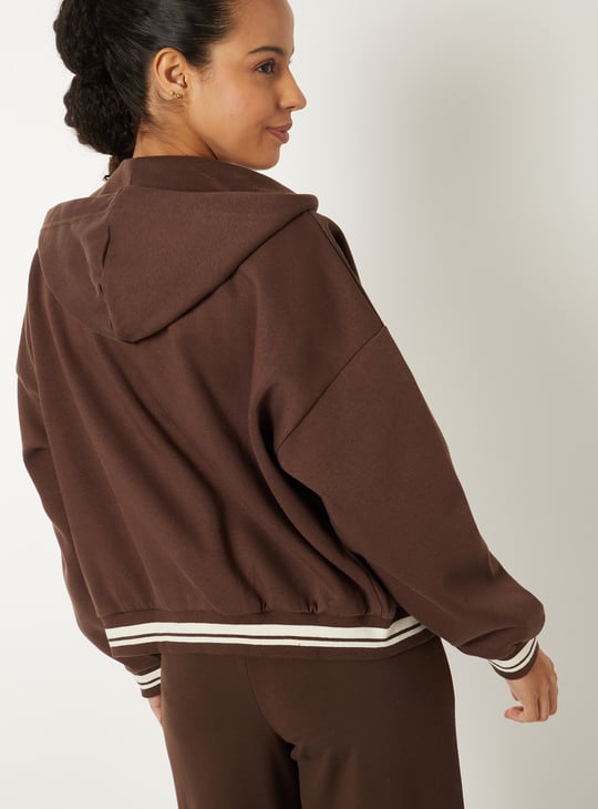 Women Boxy Fit Varsity Jacket