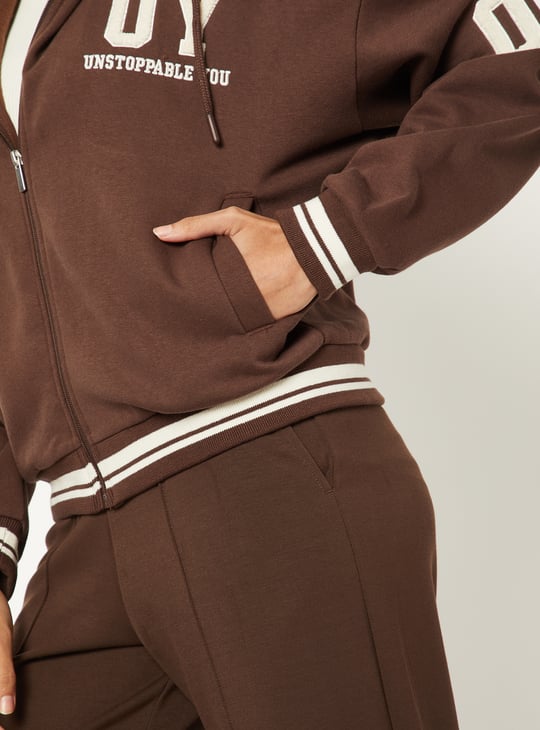 Women Boxy Fit Varsity Jacket