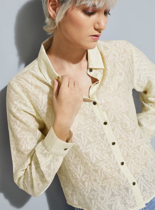 ALAYA F x URB_N Women Patterned Boxy Fit Shirt