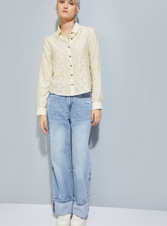 ALAYA F x URB_N Women Patterned Boxy Fit Shirt