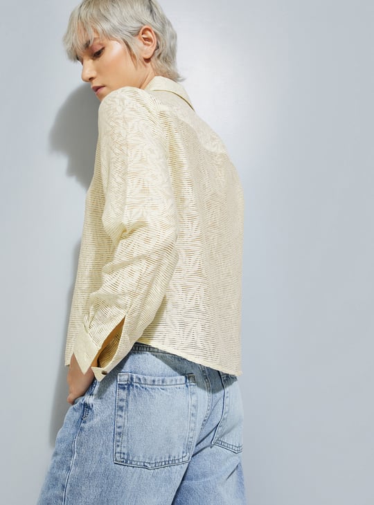 ALAYA F x URB_N Women Patterned Boxy Fit Shirt