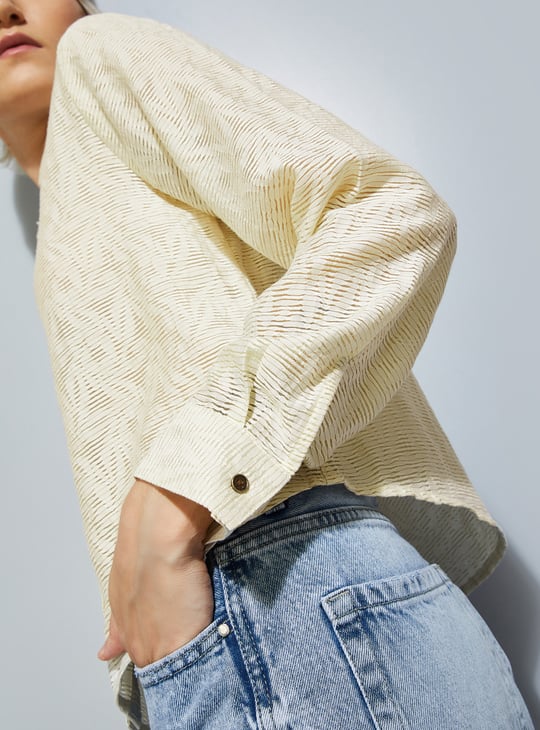 ALAYA F x URB_N Women Patterned Boxy Fit Shirt