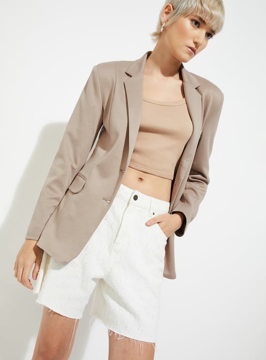 ALAYA F x URB_N Women Textured Regular Fit Blazer