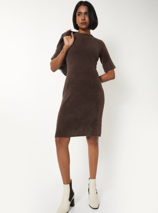 burnt orange and brown dresses SORAYA Satin Cowl Neck Bridesmaids Maxi Dress with Side Split