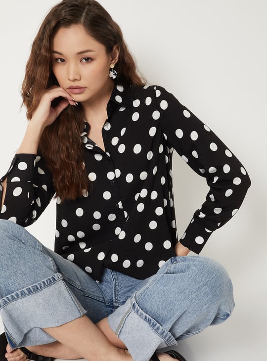Women Bobby Print Shirt Top