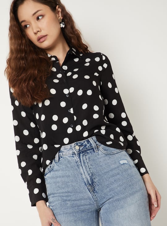 Women Bobby Print Shirt Top
