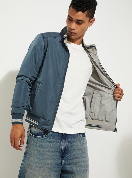 URB_N Men Solid Reversible Jacket