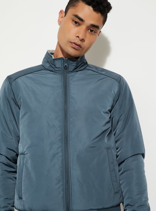 URB_N Men Solid Reversible Jacket