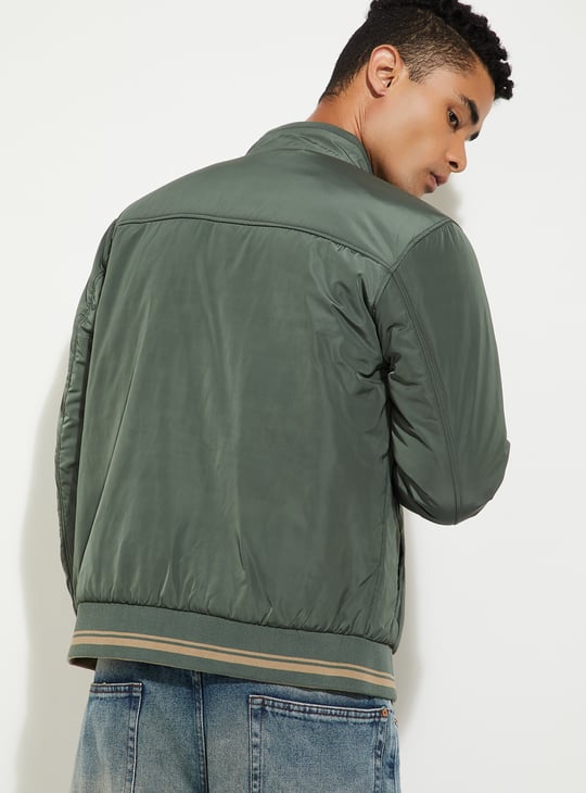 URB_N Men Solid Reversible Jacket | Green | Reversible Jackets