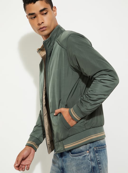 URB_N Men Solid Reversible Jacket | Green | Reversible Jackets