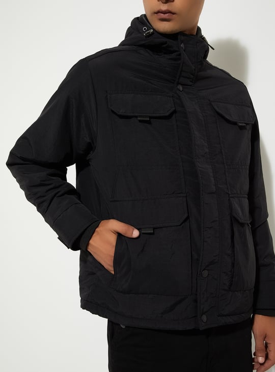 URB_N Men Solid Utility Jacket