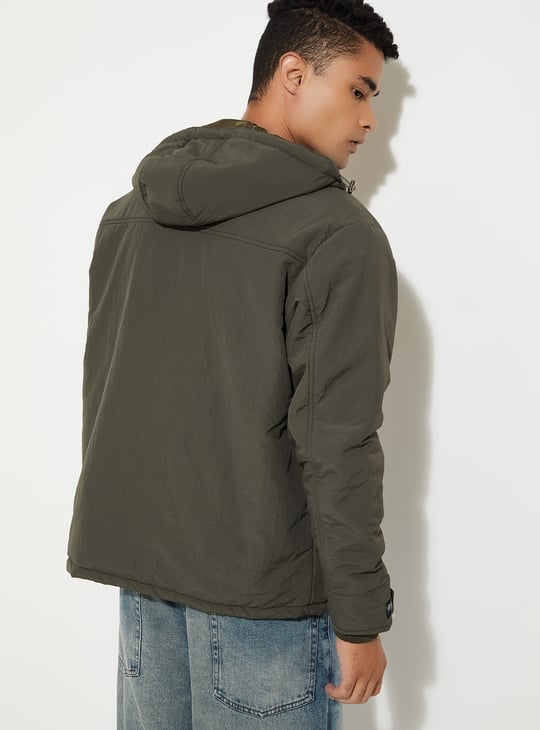 URB_N Men Solid Utility Jacket