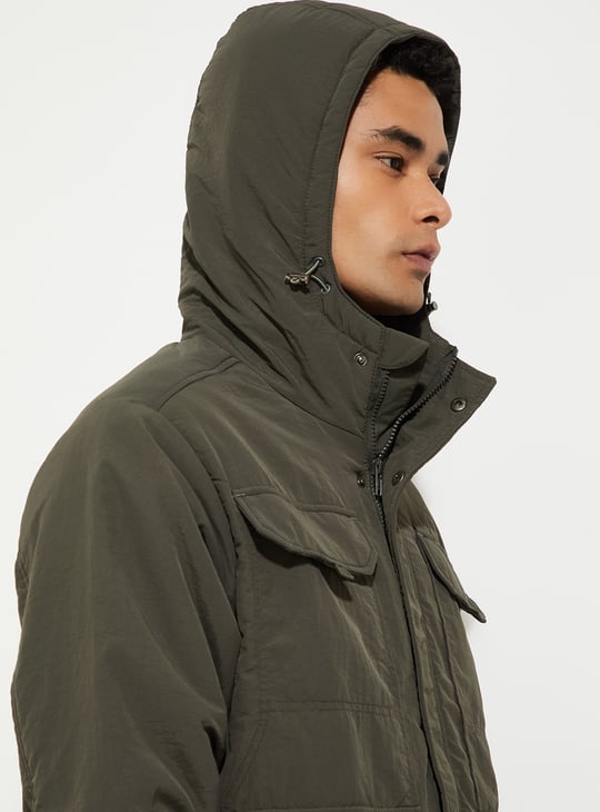 URB_N Men Solid Utility Jacket