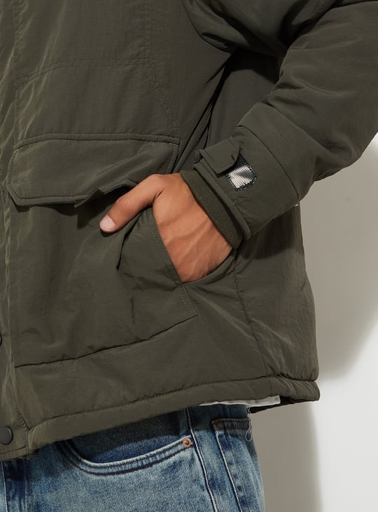 URB_N Men Solid Utility Jacket