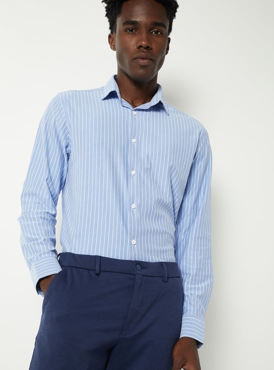 Men Striped Slim Fit Formal Shirt