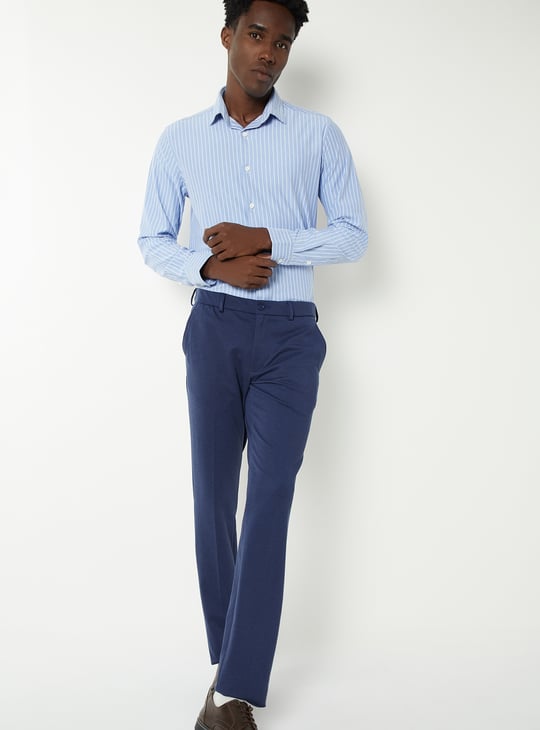 Men Striped Slim Fit Formal Shirt