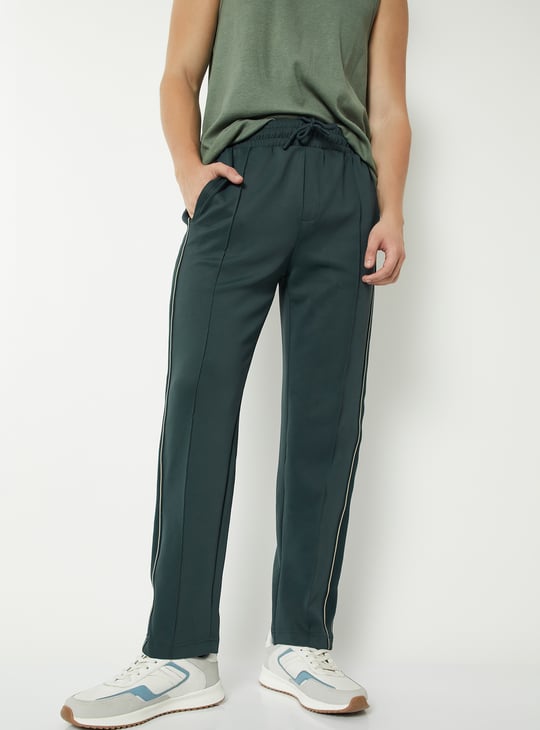 Men Side Tape Athleisure Track Pants