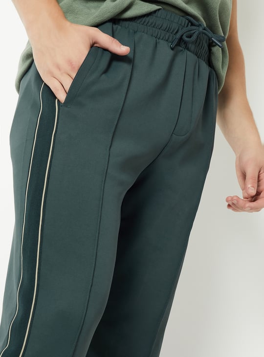 Men Side Tape Athleisure Track Pants