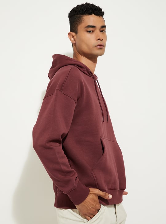 URB_N Men Oversized Back Print Hooded Sweatshirt
