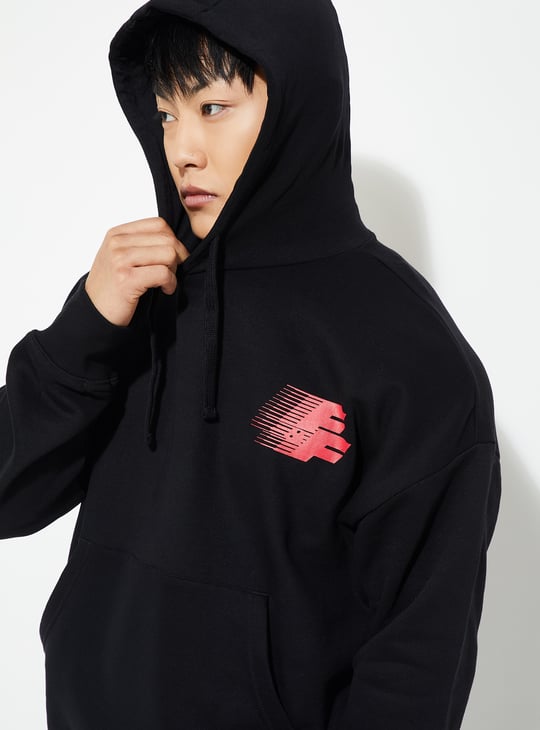 URB_N Men Oversized Fast & Furious Hooded Sweatshirt