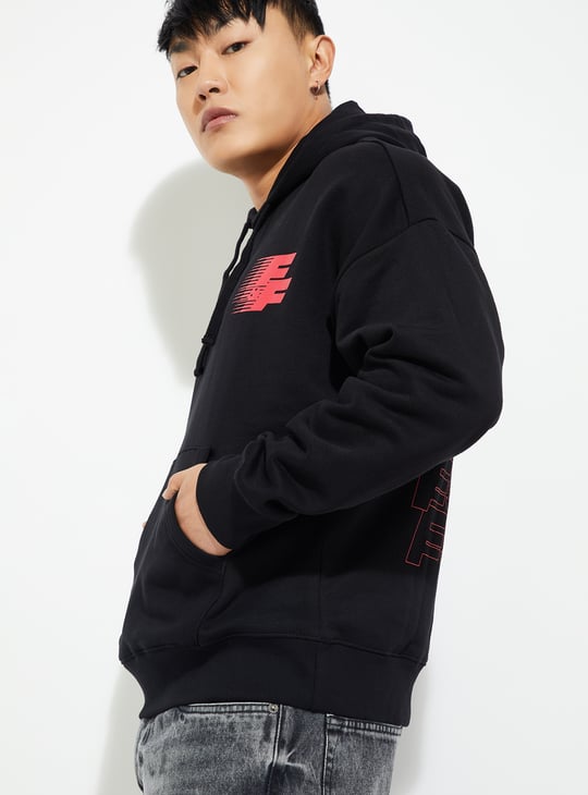 URB_N Men Oversized Fast & Furious Hooded Sweatshirt