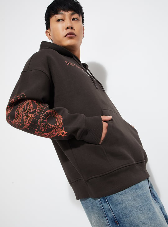 URB_N Men Dragon Ball-Z Print Sweatshirt
