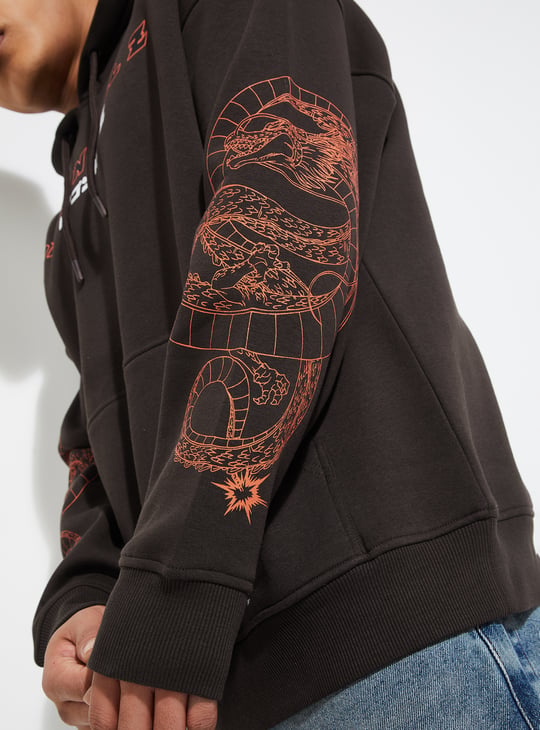 URB_N Men Dragon Ball-Z Print Sweatshirt