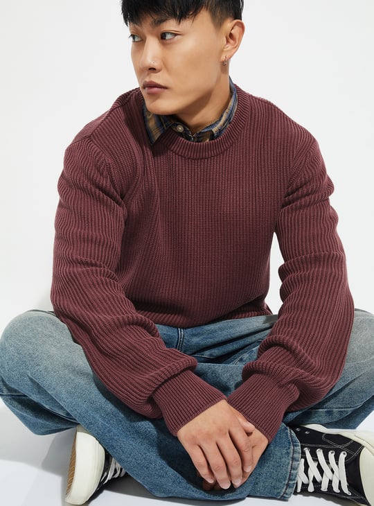 URB_N Men Ribbed Sweater
