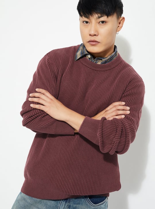 URB_N Men Ribbed Sweater