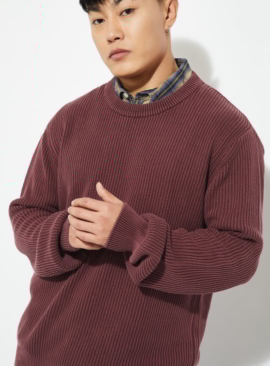URB_N Men Ribbed Sweater