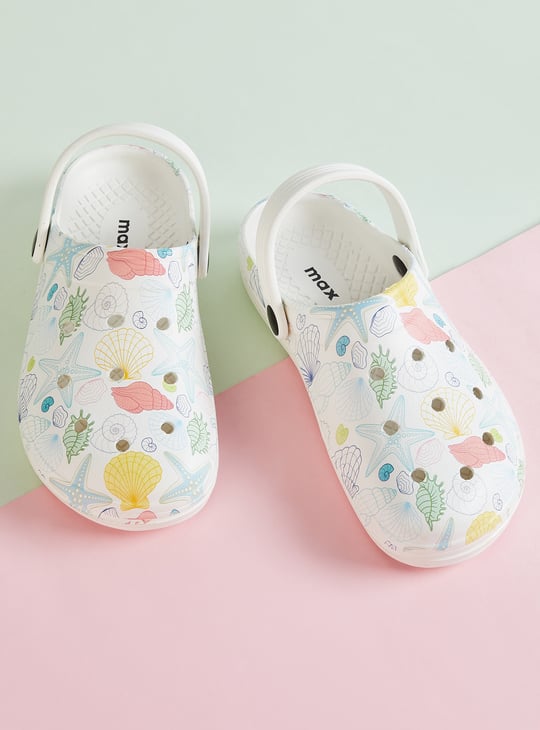 Girls Printed Clogs