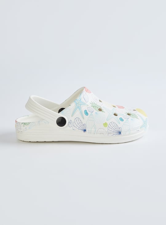 Girls Printed Clogs
