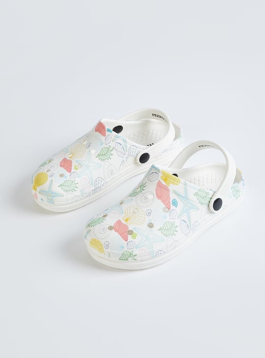 Girls Printed Clogs