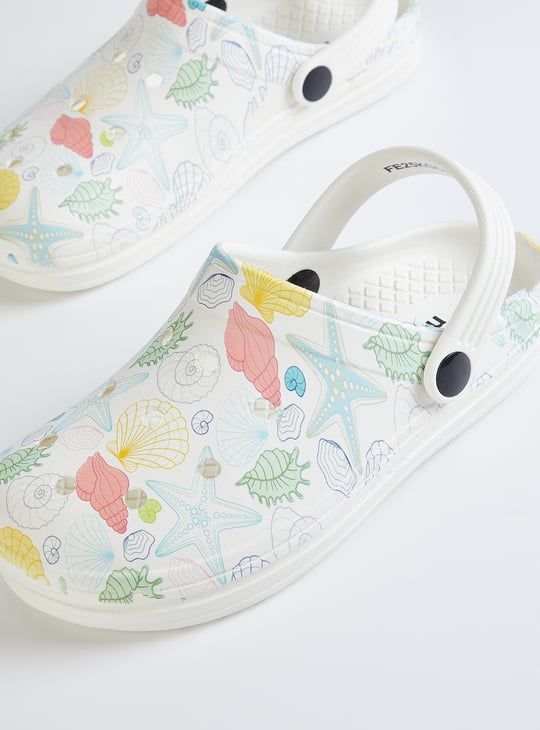 Girls Printed Clogs