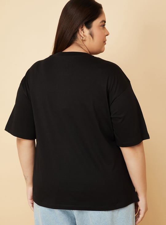 ALAYA F x URB_N Women Wednesday Print Oversized T-shirt