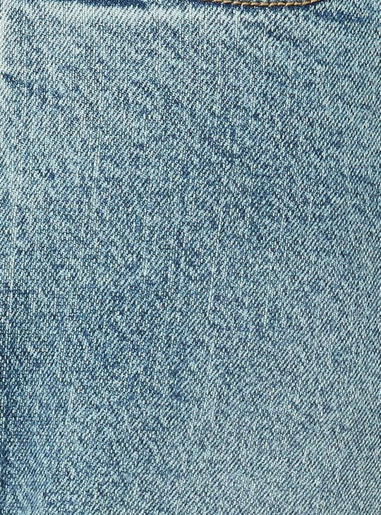Women Washed Slim Straight Jeans